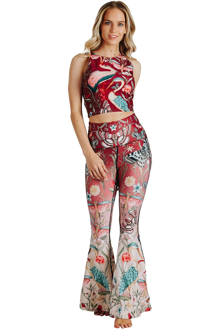 Printed Bell Bottoms by Yoga Democracy