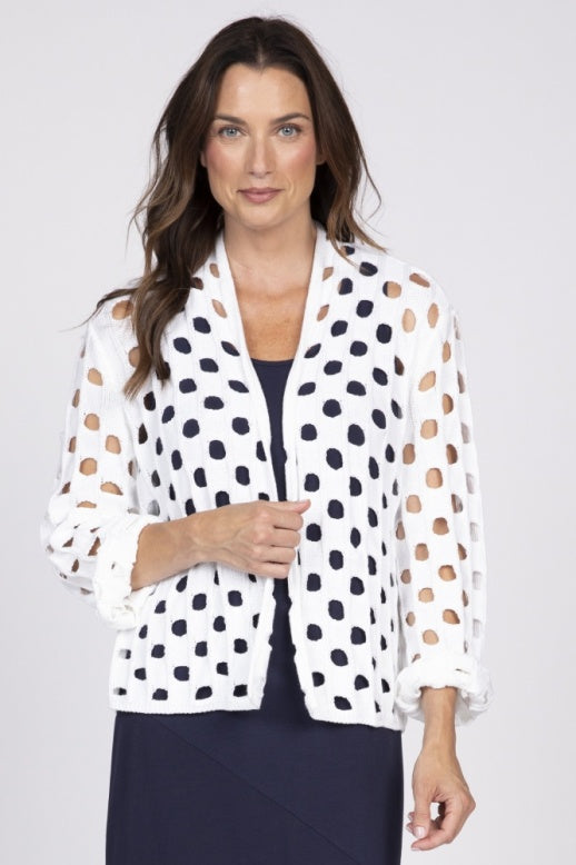 Open Weave Cotton Cardigan by Olivia