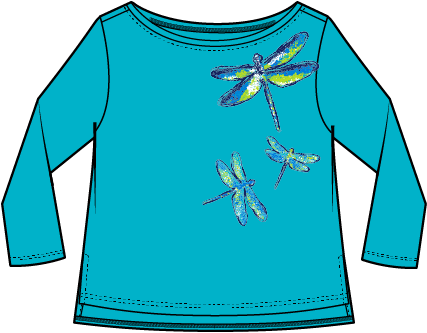 Destination Cotton Boxy Tee in Dragonflies by Escape