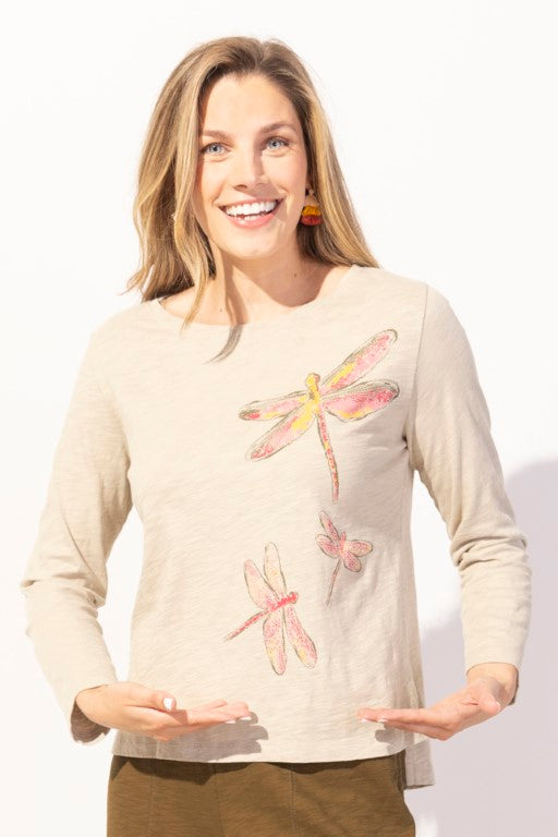 Destination Cotton Boxy Tee in Dragonflies by Escape