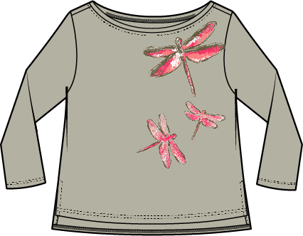 Destination Cotton Boxy Tee in Dragonflies by Escape