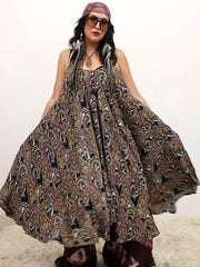 Crepe Sari Moonchild Slip Dress #003 by Kantha Bae