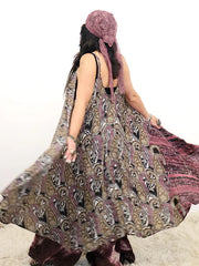 Crepe Sari Moonchild Slip Dress #003 by Kantha Bae