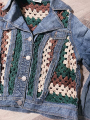 Crochet Denim Jacket by the Morgan Factory - Robin Boutique-Boutique 