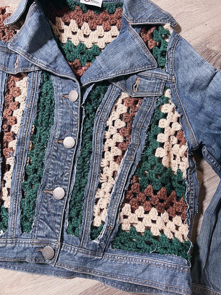 Crochet Denim Jacket by the Morgan Factory - Robin Boutique-Boutique 