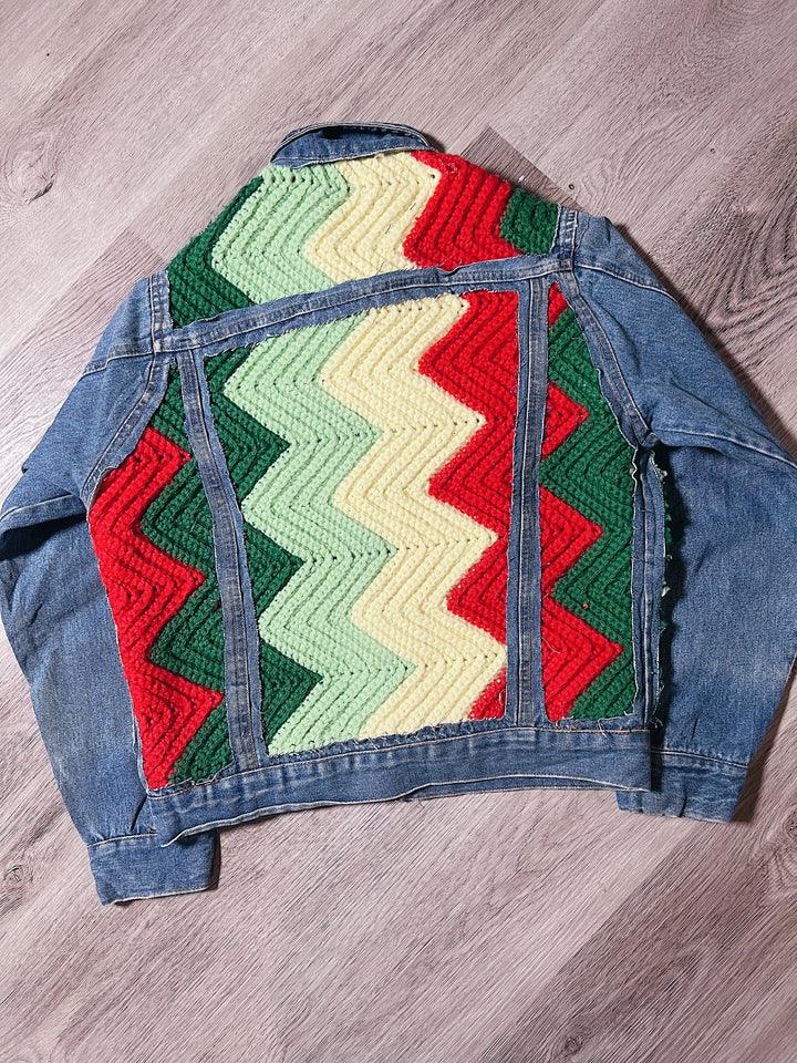 Crochet Denim Jacket by the Morgan Factory - Robin Boutique-Boutique 