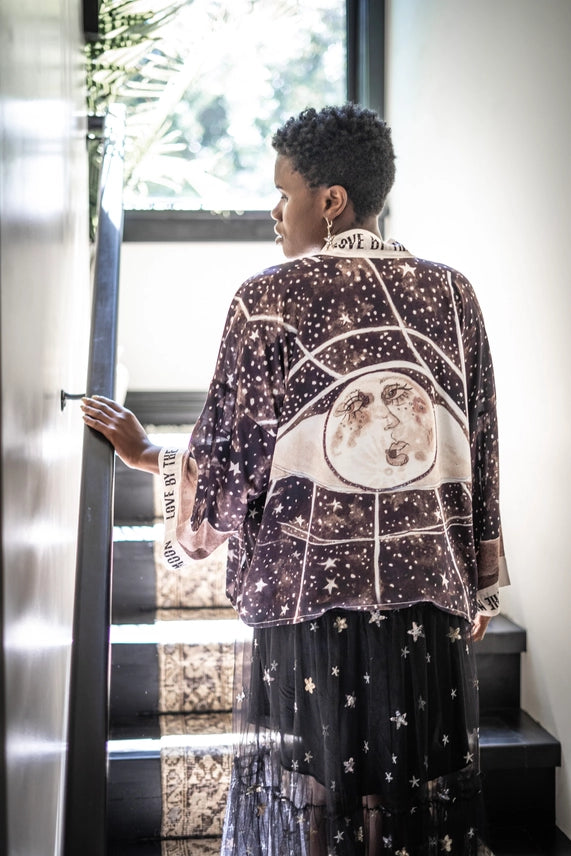 Love By The Moon Cropped Kimono by Market Of Stars