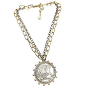 Belgian Coin Equestrian Necklace
