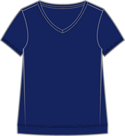 Solid Short Sleeve V-Neck Tee by Escape