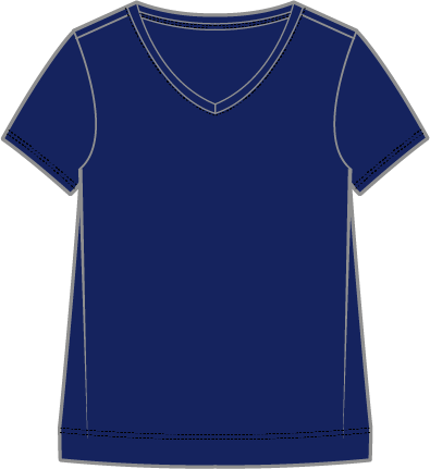 Solid Short Sleeve V-Neck Tee by Escape