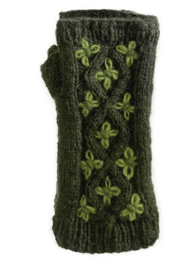 Floral Cable Knit Handwarmer G565 - Robin Boutique-Boutique 