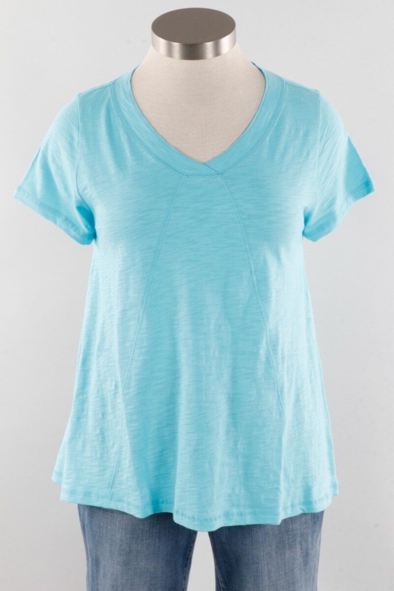 Escape by Habitat Pieced V-Neck Tunic Tee