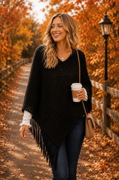 Fringe Poncho by Do Everything in Love