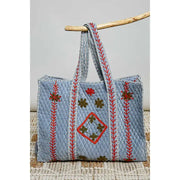 Embroidered Geometric Tote by POL