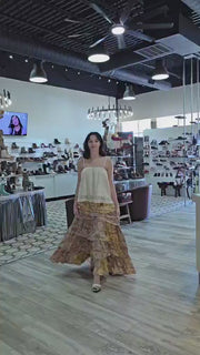 Rasgulla Sari Venus Ruffle Maxi by Kantha Bae Robin Boutique WC Tank by Jaded Gypsy