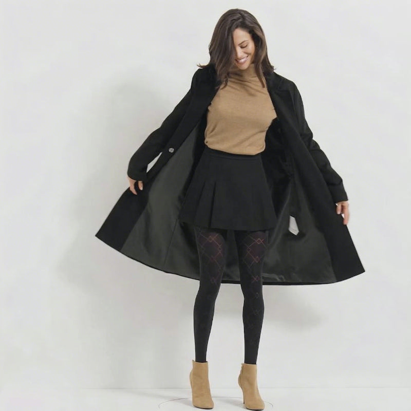 Check Mate 60 DEN Women Tights with argyle pattern Robin Boutique