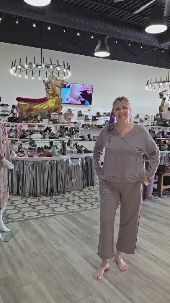 Modal Spandex Terry Flood Pant by Escape by Habitat 66843 Robin Modal Spandex Terry Front Back Pullover by Escape by Habitat 26836 Robin Boutique Boutique