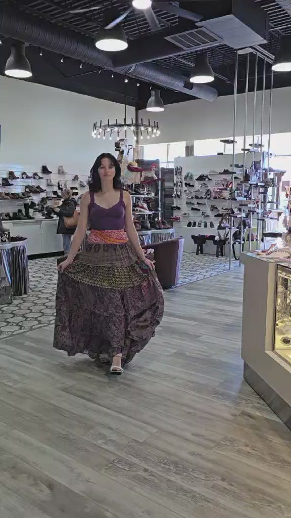 Rasgulla Sari Venus Ruffle Maxi by Kantha Bae Robin Boutique m rena lace corset cami