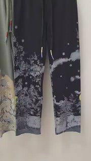 Zen Pant in Chrysanthemum Print by Paparazzi