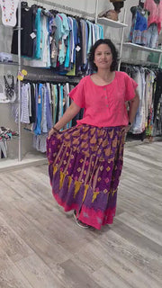Pareo Kantha Monarch Maxi Skirt #134 by Kantha Bae