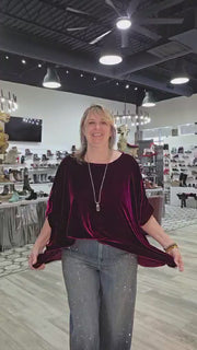 Zandra Silk Velvet Scarf Top