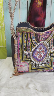 Upcycled Embroidered Market Braided Tote by Kantha Bae