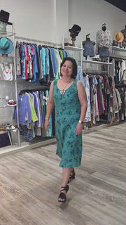 Aqua Daydream Linen Dress