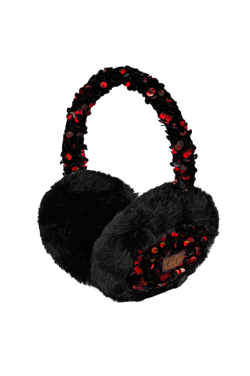 C.C Faux Fur Sequin EARMUFFS-EM-4282 - Robin Boutique-Boutique 