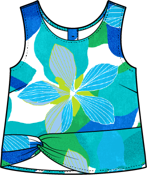 Regatta Button Back Tank by Escape