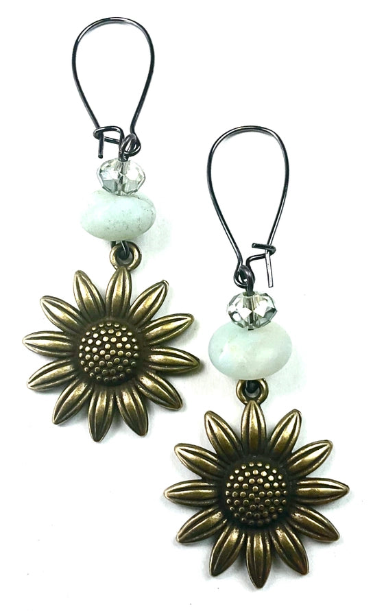 Sunflower Drop Earrings