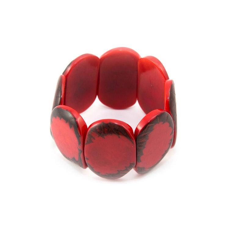 Additional view of Carved Natural Ivory Bracelet by Tagua from Robin Boutique.