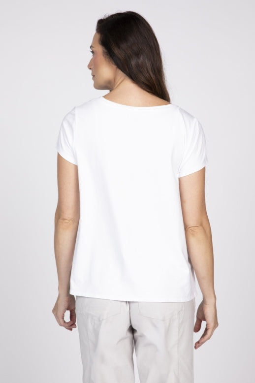 Foundations Knit Cap Sleeve Tee by Olivia 320313 Robin Boutique