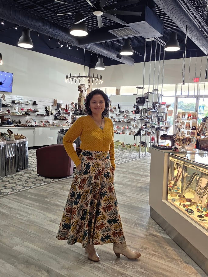 Everly Skirt in Tigerlilly Print by Effie's Heart