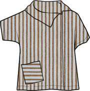 Crepe Stripe Pack It Pullover by Olivia