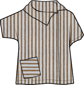 Crepe Stripe Pack It Pullover by Olivia