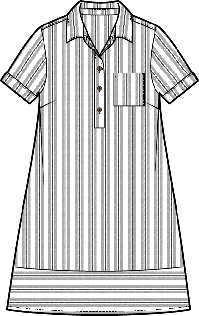 Seaport Stripe Shirt Dress by Escape