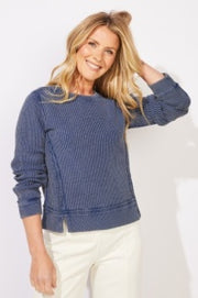 Mixed Waffle Knit Solitude Crew by Escape