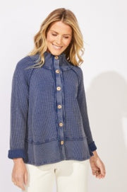 Mixed Waffle Mock Neck by Escape