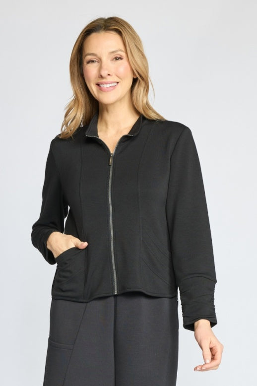 Feather Lux Knit Stitch Jacket by Olivia