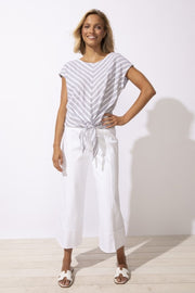 Seaport Stripe Tie Front Pullover by Escape by Habitat