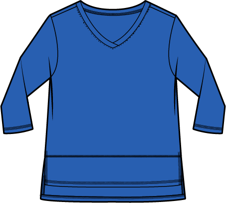 Cotton Slub Easy V Tee by Escape by Habitat 10041 Robin Boutique