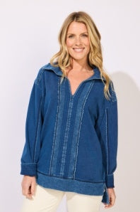 Color Wash Terry Snug Split Neck by Escape by Habitat