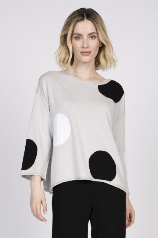 Full Circle Dot Pullover by Olivia