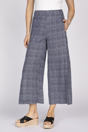 Flax Linen Stripe Gemma Flood Pant by Olivia