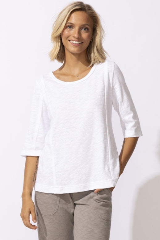 Cotton Slub Seamed Elbow Tee by Escape