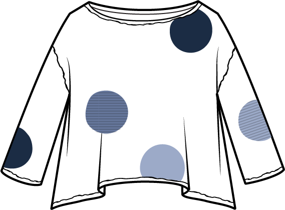 Full Circle Dot Pullover by Olivia
