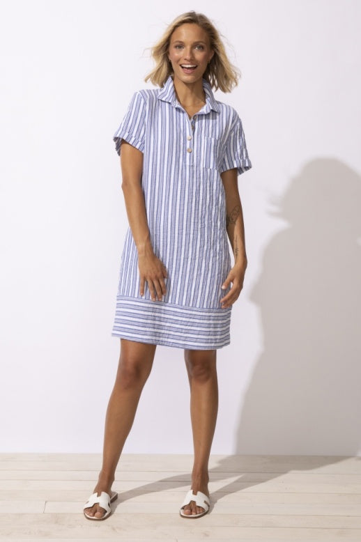 Seaport Stripe Shirt Dress by Escape