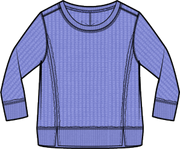Mixed Waffle Knit Solitude Crew by Escape