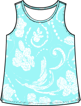 Vintage Scroll Crew Tank by Escape