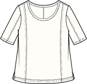 Cotton Slub Seamed Elbow Tee by Escape